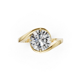 Round Diamond Bypass Shank Ring