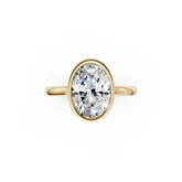 Oval Solitaire Bezel Ring