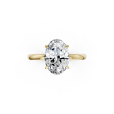 Oval Diamond Hidden Halo Ring