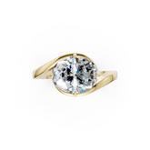 Oval Diamond Bypass Shank Ring