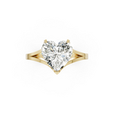 Heart Cut Minimalist Split Shank Ring