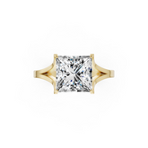 Princess Cut Minimalist Split Shank Ring