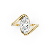 Marquise Diamond Bypass Shank Ring