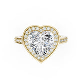 Heart Cut Lab Grown Diamond Halo Engagement Ring