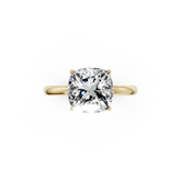 Cushion Diamond Hidden Halo Ring