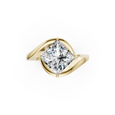 Princess Diamond Bypass Shank Ring