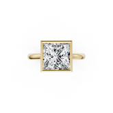 Princess Solitaire Bezel Ring