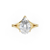 Pear Cut Minimalist Split Shank Ring