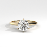 Round Brilliant Diamond Solitaire Gold Engagement Ring