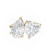 Toi et Moi Pear And Heart Cut Engagement Ring
