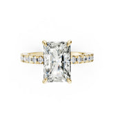 Radiant Diamond With Under-Halo Settings Ring