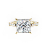 Princess Diamond With Hidden Halo Anniversary Ring