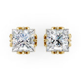 Princess Brilliant Lab Grown Diamond Stud Earrings