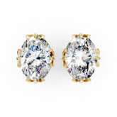 Oval Brilliant Lab Grown Diamond Stud Earrings