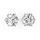 Round Brilliant Cut Diamond Stud Earrings