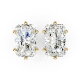 Radiant Brilliant Cut Diamond Stud Earrings