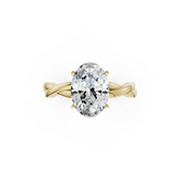 Oval Cut Diamond Crisscross Ring