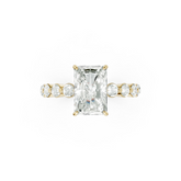 Radiant Diamond Shared Prong Engagement Ring