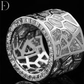 Broken Mirror Ring With White Setting