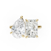 Toi et Moi Pear And Radiant Cut Engagement Ring