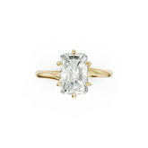 Radiant Diamond Bypass Shank Solitaire Ring