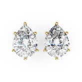 Pear Brilliant Cut Diamond Stud Earrings