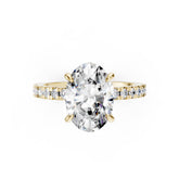 Oval Diamond With Hidden Halo Anniversary Ring