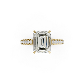 Emerald Diamond Graduation Set Engagement Ring