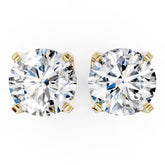 Round Cut Diamond Stud Earrings
