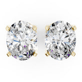 Oval Cut Diamond Stud Earrings