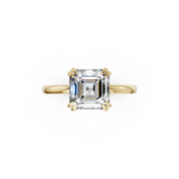 Double Prong Asscher Solitaire Ring