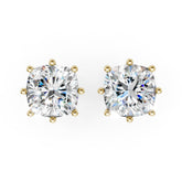 Cushion Brilliant Cut Diamond Stud Earrings