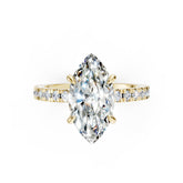 Marquise Diamond With Hidden Halo Anniversary Ring