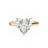 Heart Diamond Solitaire With Under-Halo & Bridge Accents