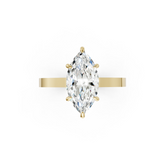 Marquise Solitaire Diamond Hidden Halo Ring