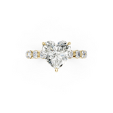 Heart Diamond Shared Prong Engagement Ring