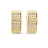Pave Set Lab Grown Diamond Hoops Earrings