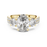 Oval Trilogy Lab Grown Diamond Wedding Ring