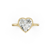 Heart Bezel Cathedral Shank Ring