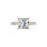 Princess Diamond Shared Prong Engagement Ring