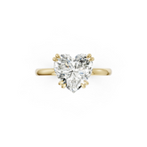 Double Prong Heart Solitaire Ring