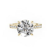 Round Diamond With Hidden Halo Anniversary Ring