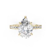 Pear Diamond With Under-Halo Settings Ring