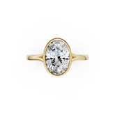 Oval Bezel Cathedral Shank Ring