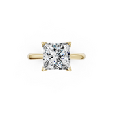 Princess Cut Flower Prong ring