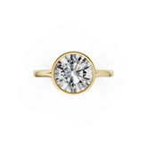 Round Bezel Cathedral Shank Ring