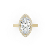 Marquise Diamond Double Halo Ring