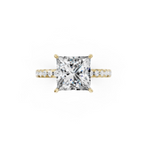 Princess Cut Hidden Halo Pave Set Ring
