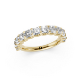 Asscher Diamond U Shaped Wedding Band
