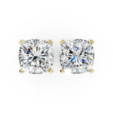 Cushion Cut Diamond Stud Earrings